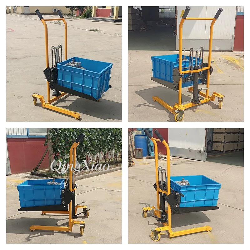 Tiger Hand Trolley Plastic Crate Transport Dolly For Vegetable Seafood Egg Turnover Box Warehouse Cargo Handling