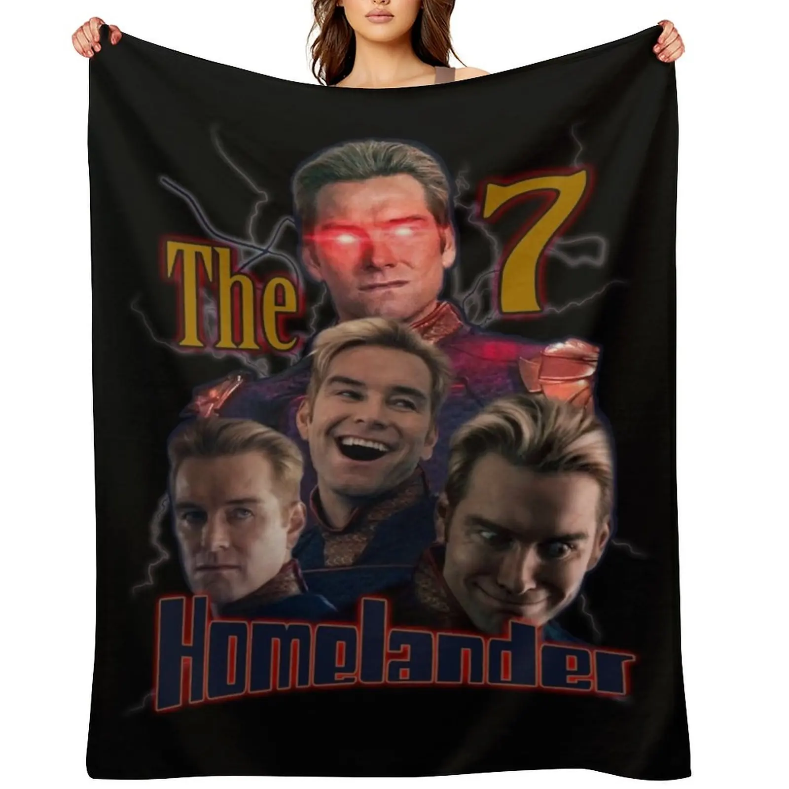 

Mood Homelander Inspired from the boys vintage style Throw Blanket Luxury Hairy For Decorative Sofa blankets ands Blankets