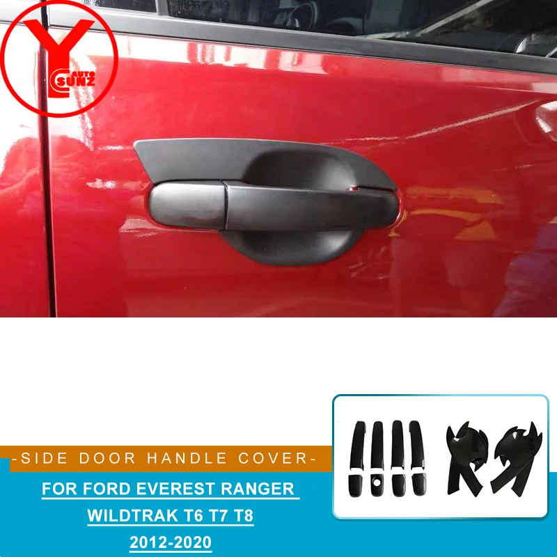 

Side Door Handle Cover Trim Car Styling For Ford Everest Ranger wildtrak T6 T7 T8 2012 2013 2014 2015 2016 2017 2018 2019 2020