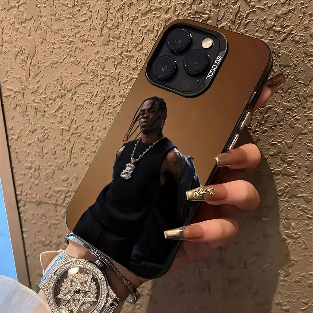 Чехол для телефона C-Cactus J-Jack Travis Scott для iPhone 17,16,15,14,13,12,X,8,Pro,Max,Plus,E,SE4,Air,Mini IMD Matte Black