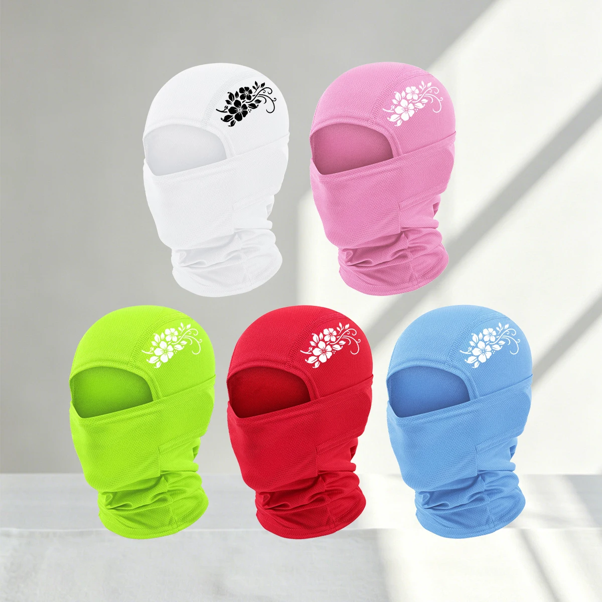 Printed Balaclava Face Mask, Breathable Quick Drying Neck Mask, Windproof Bicycle Motorcycle Helmet, Outdoor Sports Face Shield