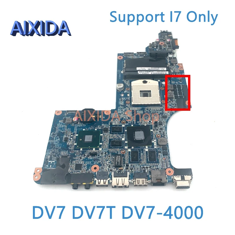 AIXIDA 605320-001 615307-001 DA0LX6MB6H1 For HP Pavilion DV7 DV7T DV7-4000 Laptop Motherboard HM55 DDR3 HD5650M 1GB Full tested