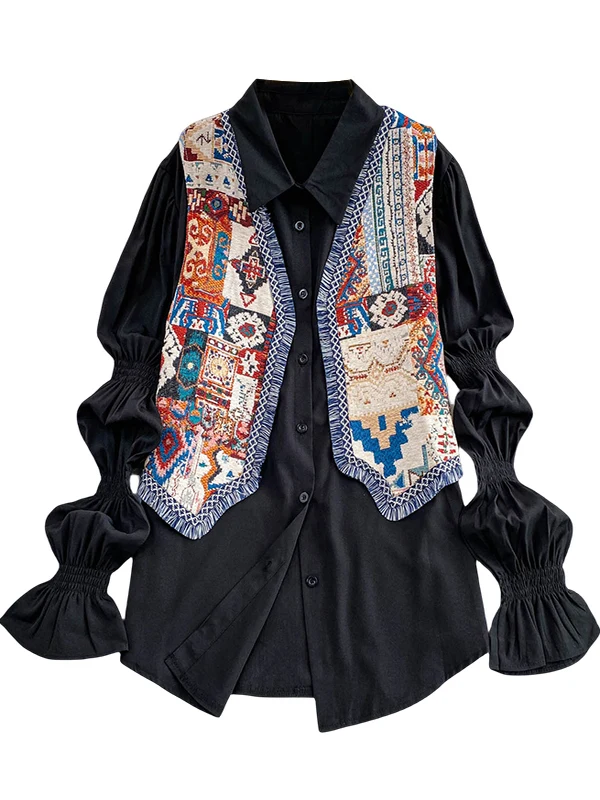 

Универсальный фонарь для поездок на работу Све Ирт Многослойный высококачественный кардиган с вышивкой и бахромой, жилет-майка