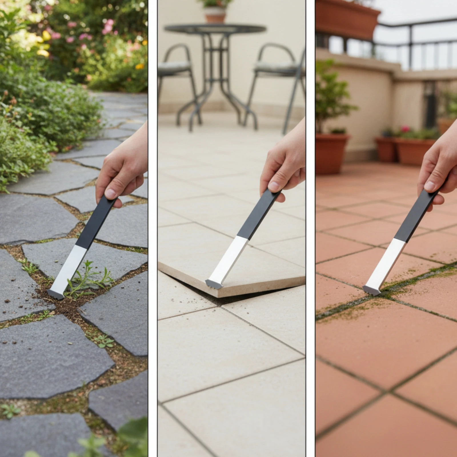 2 Pieces Paver Puller Tool Stainless Steel Paver Puller with Beveled Edge Brick Removal Tool Heavy Duty Slim for Landscapers