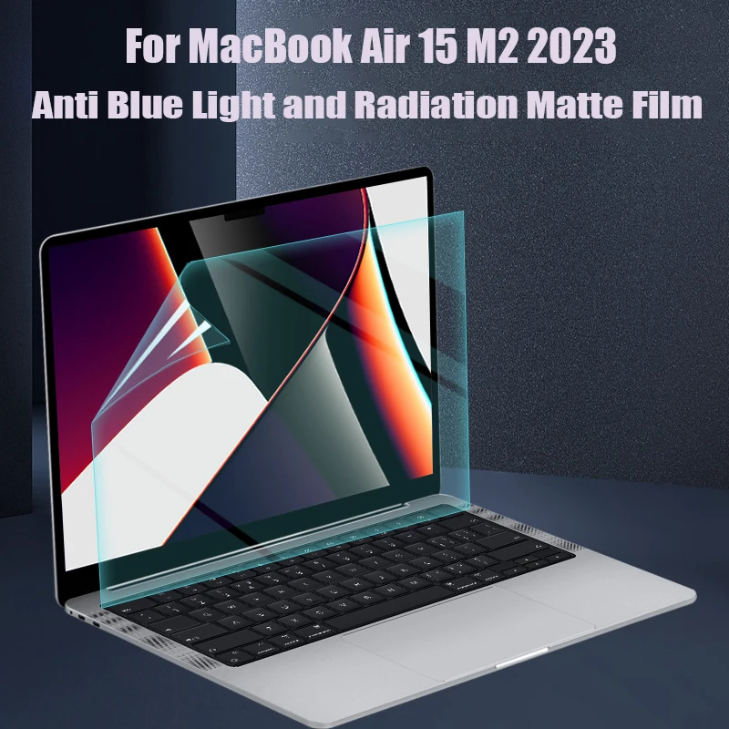 Anti-blue Light Screen Protector For Macbook Air 15 M2 2023 Pro 14 16 M1 11 12 13 15 Inch Matte PET Anti-Glare Film Guard