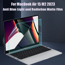 Anty-niebieskie światło ochraniacz ekranu dla Macbook Air 15 M2 2023 Pro 14 16 M1 11 12 13 15 Cal matowa folia antyodblaskowa dla zwierząt domowych