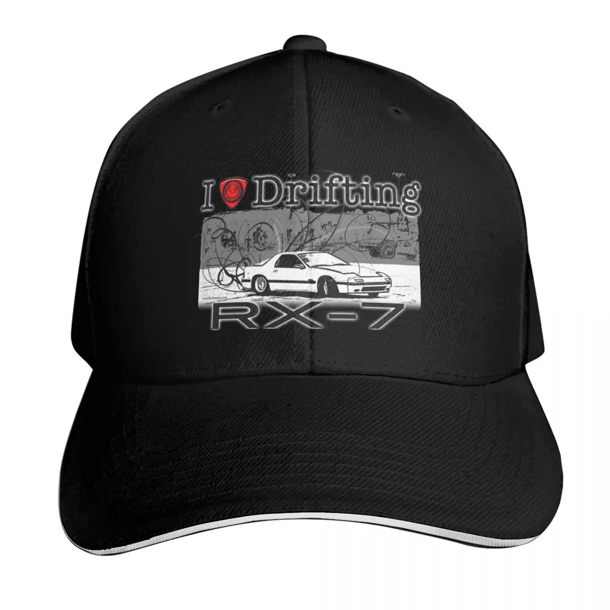I love Drifting RX7 Baseball Cap Lightweight Packable Gift for Him Her Casual Daily Wear