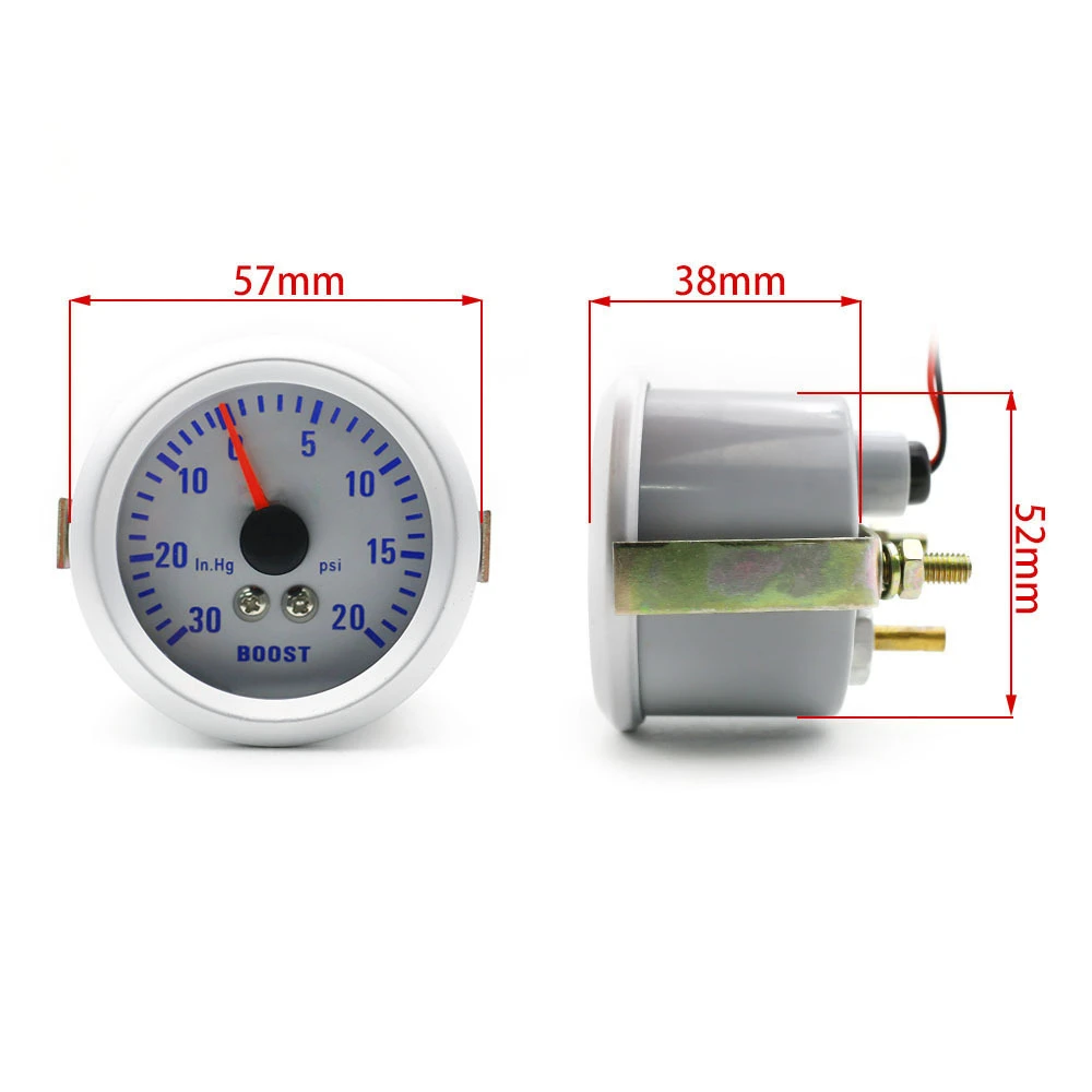

Universal 2" 52mm Mechanical Turbo Boost Gauge High Quality Pointer Meter -1~0 VAC 0-1.5 Bar Car Auto Accessories