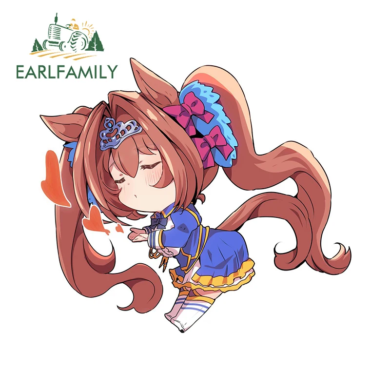 EARLFAMILY 13cm X 11.5cm for Daiwa Scarlet Cute Chibi Car Stickers Personality Graffiti Decals Occlusion Scratch Windows Decor