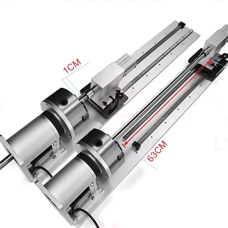 

Rotary Axis with Pneumatic Guide Tailstock Kit for Fiber Engraving and Marking 1080MM 86 Stepper Motor with Reduction Gear