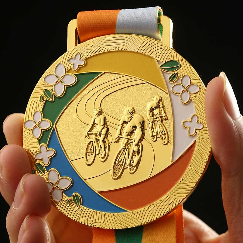 Cycling race medals, high-end cycling sport competition, mountain bike cross-country race souvenirs
