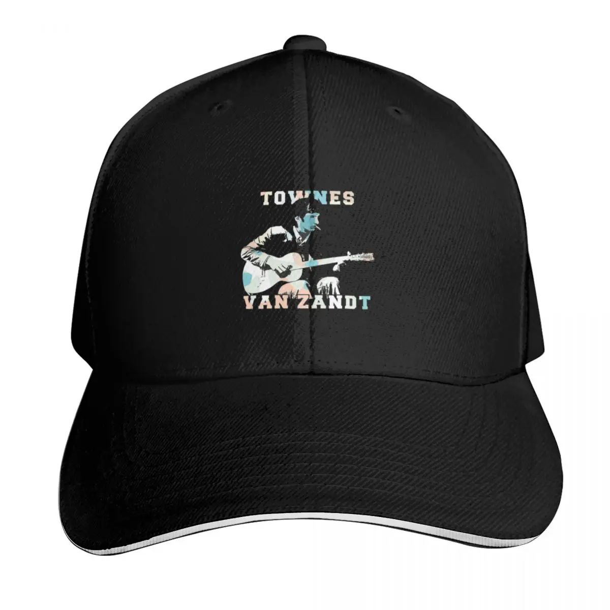 EXCLUSIVE Best Selling Townes Van Zandt Baseball Cap Quick Dry Performance Cotton Twill Breathable Contrast Two Tone Brim