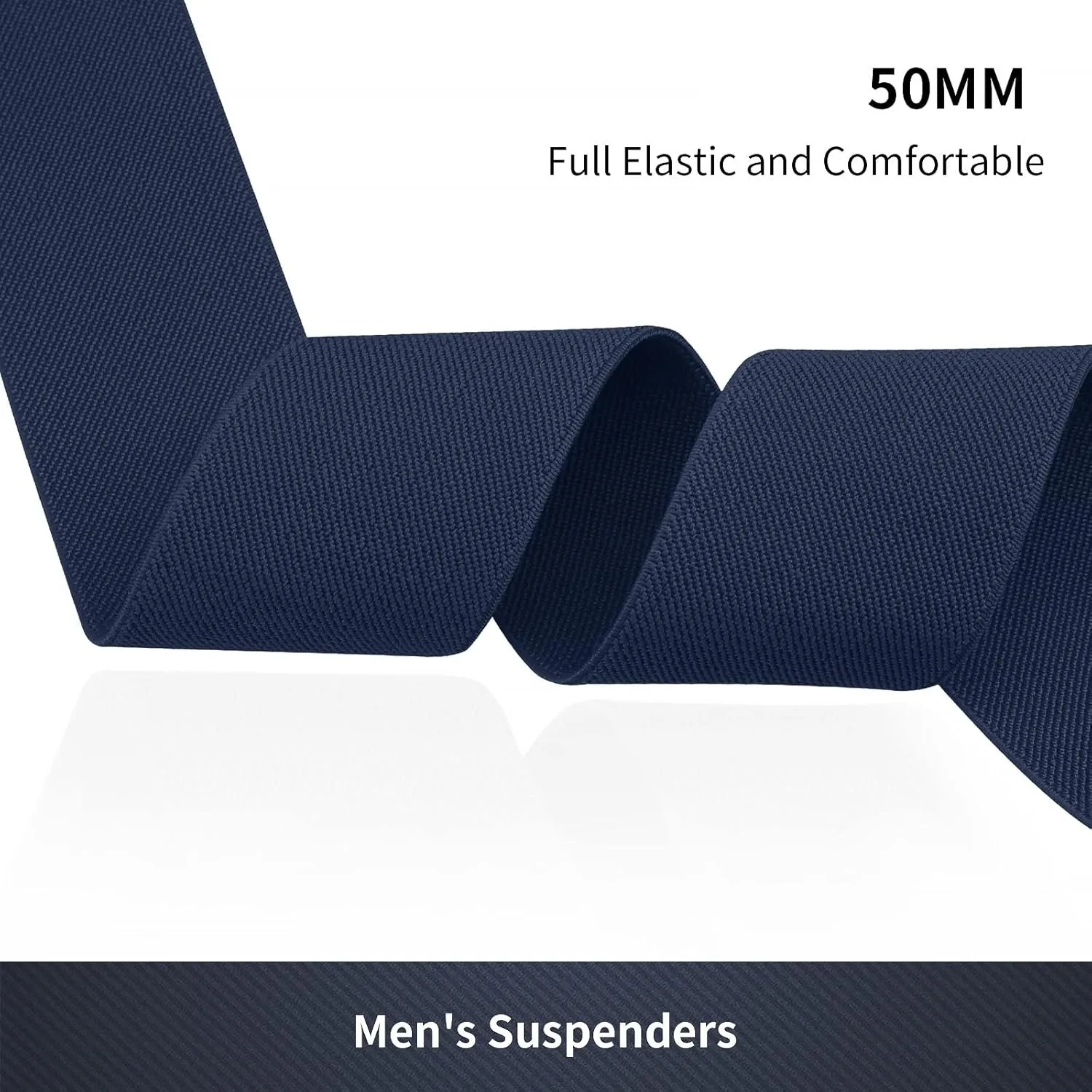 Hosenträger für Herren, Hosenträger mit starken 5,1 cm breiten, 4 Clips, robust, für Herren, hochelastisch, verstellbare Hosenträger im X-Stil – Detail 28