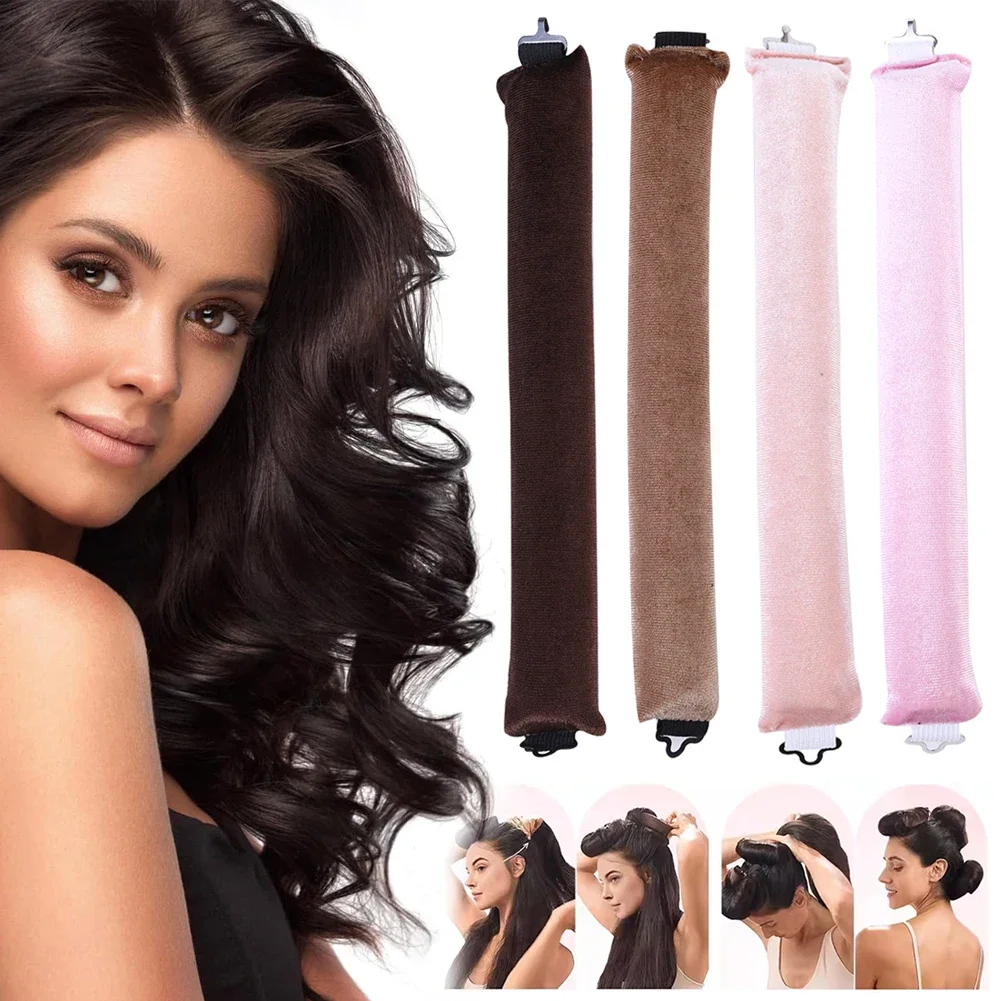 Плойка для завивки без тепла, повязка на голову, Плойка для завивки волос без нагрева, ролики для волос, мягкие гибкие штанги для сна с крючком, инструменты для укладки волос