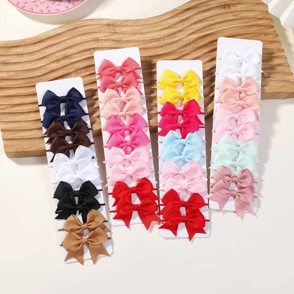 10 Uds. De lazos elásticos para el pelo, lazos para el pelo, cinta, coleta, accesorios para el cabello de grogrén, bandas de regalo para niña y bebé para niños