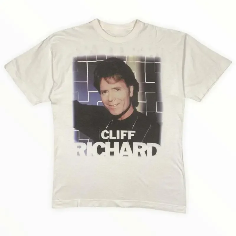 Vintage I'm Nearly Famous Cliff Richard T Shirt White Men S 234XL