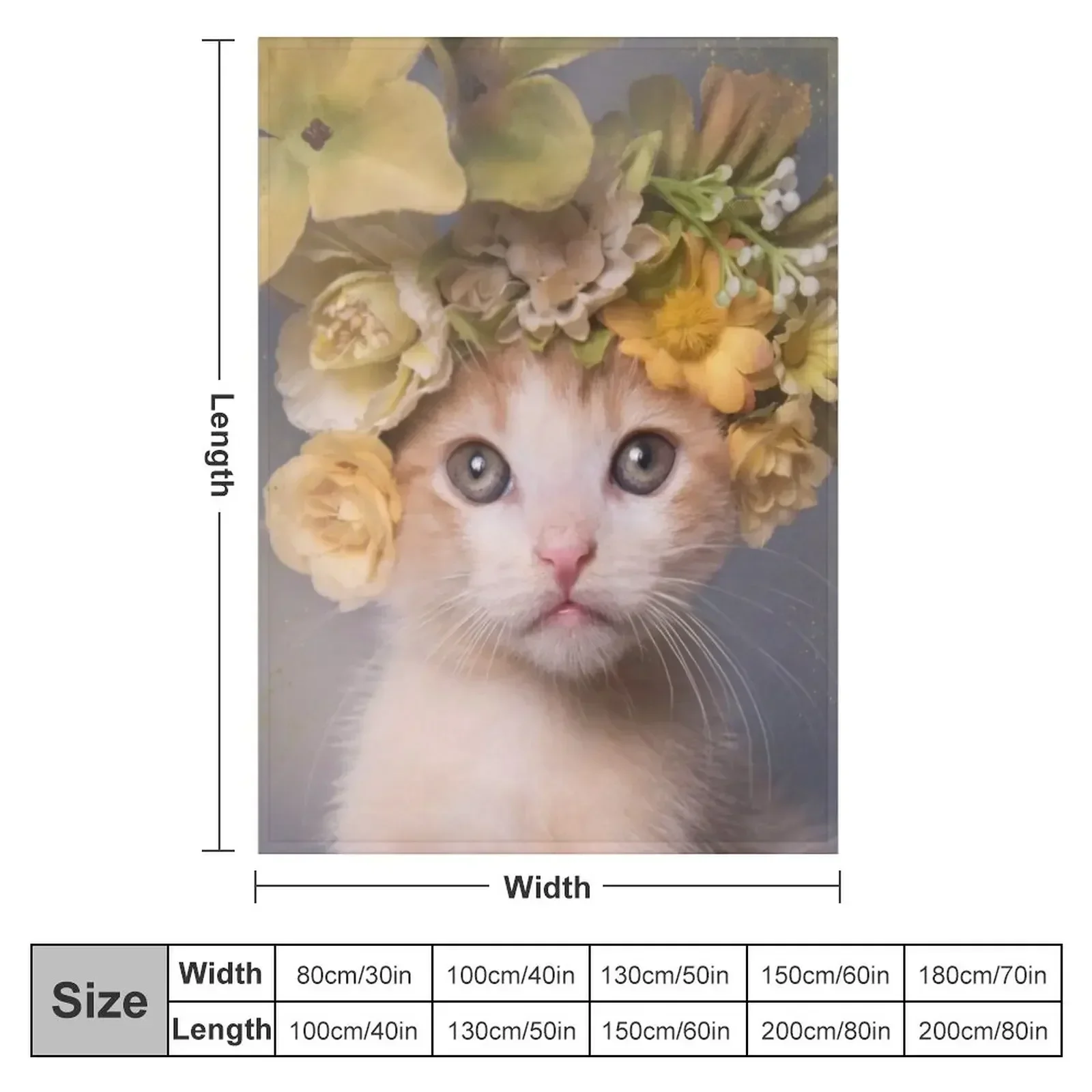 Flower Power, Bull the Kitten Throw Blanket Sofa Summer Beddings Furry Luxury Throw Blankets