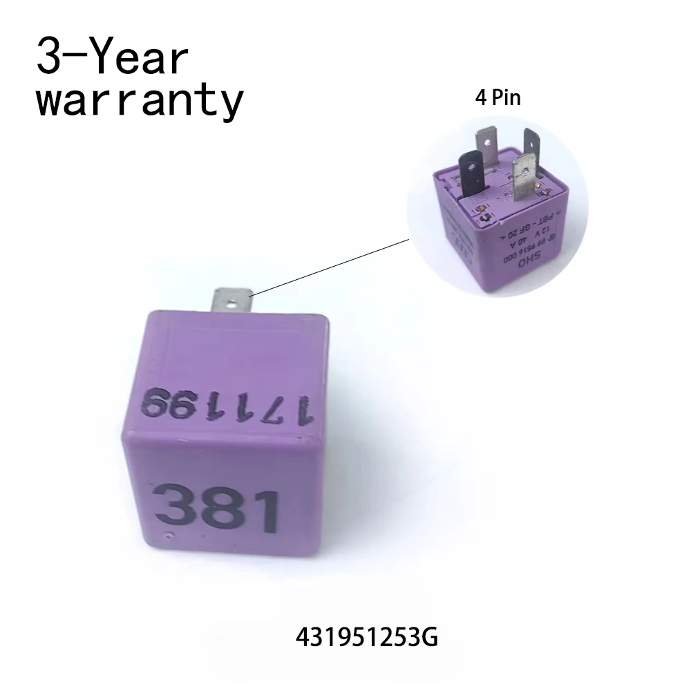 Relay No. 381 431951253G  For V​W Passat A​udi T​T A​4 S4 A​6 S6 A​8 S8 R​S4 S​koda Superb