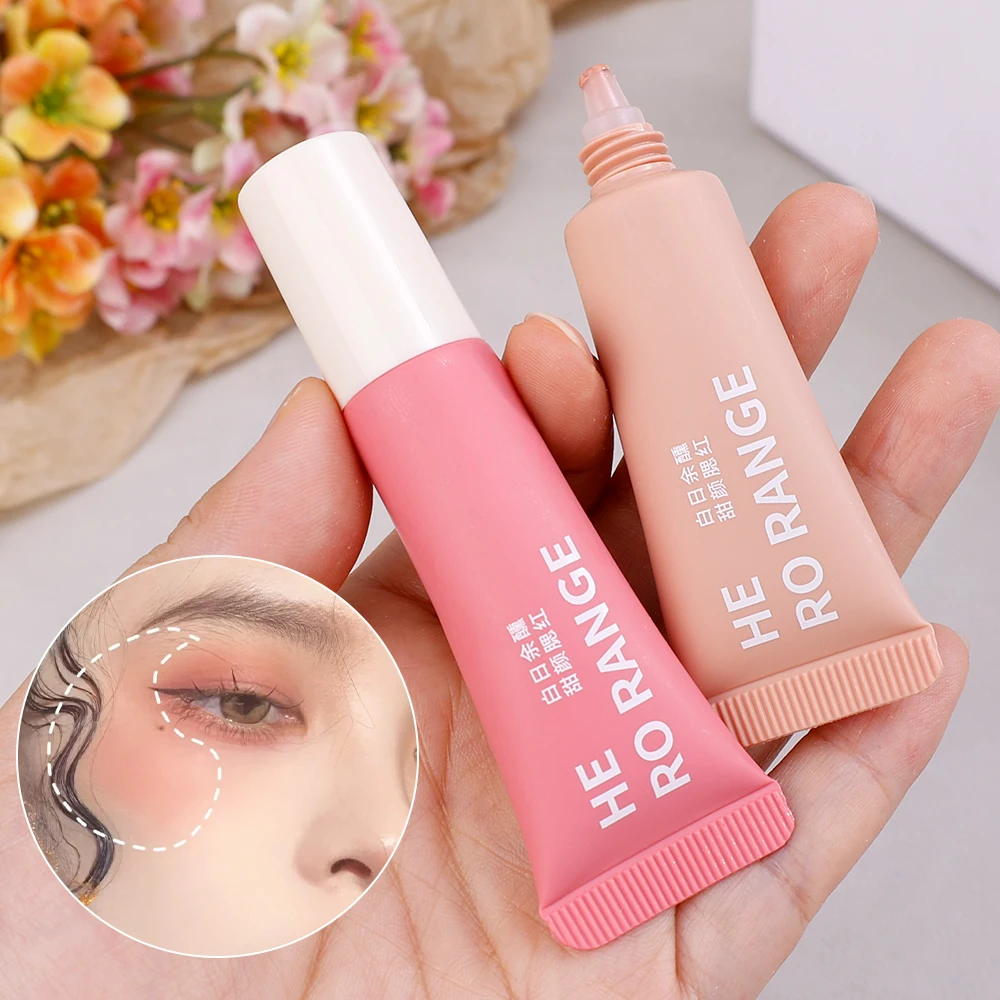 คอนทัวร์ใบหน้าบลัชออนลิควิดกันน้ำ5สีสีชมพูม่วงแต่งหน้าให้ความกระจ่างใสเครื่องสำอางแบบแท่ง Perona riasan และริมฝีปากอเนกประสงค์