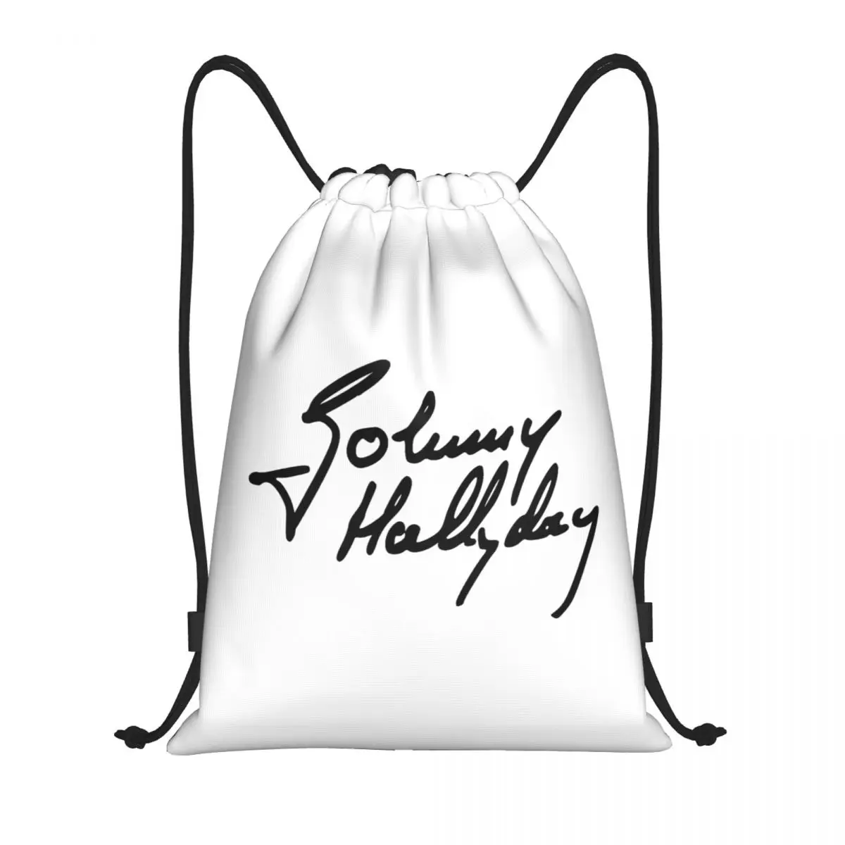 Franse Legende Rock Johnny Hallyday Trekkoord Tassen Vrouwen Heren Draagbare Gym Sport Sackpack Training Opslag Rugzakken