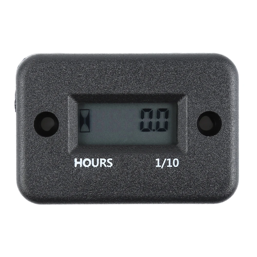 Hot Motorcycle Hour Meter With Battery LCD Digital Timer With Inductive Moto Timer Meter Counter Tachometer Gauge Engine Tool