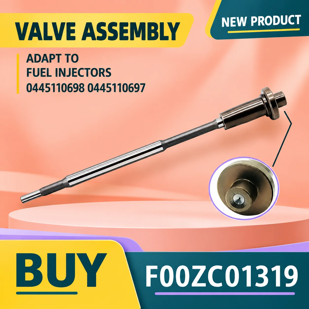 Fuel Injector Repair Valve Assembly F00ZC01319, Matching Injector 0445110697 0445110698 0445110706 0445110746 0445110779.LI0430