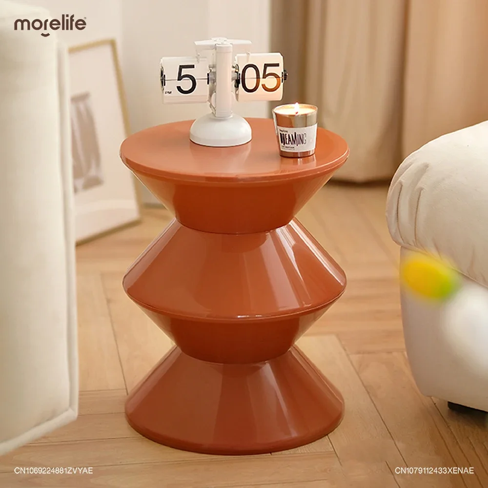 Taburete corto Creama Simple para sala de estar, taburete Circular para cambiar zapatos, otomanas, diseño creativo, banco pequeño blanco, muebles