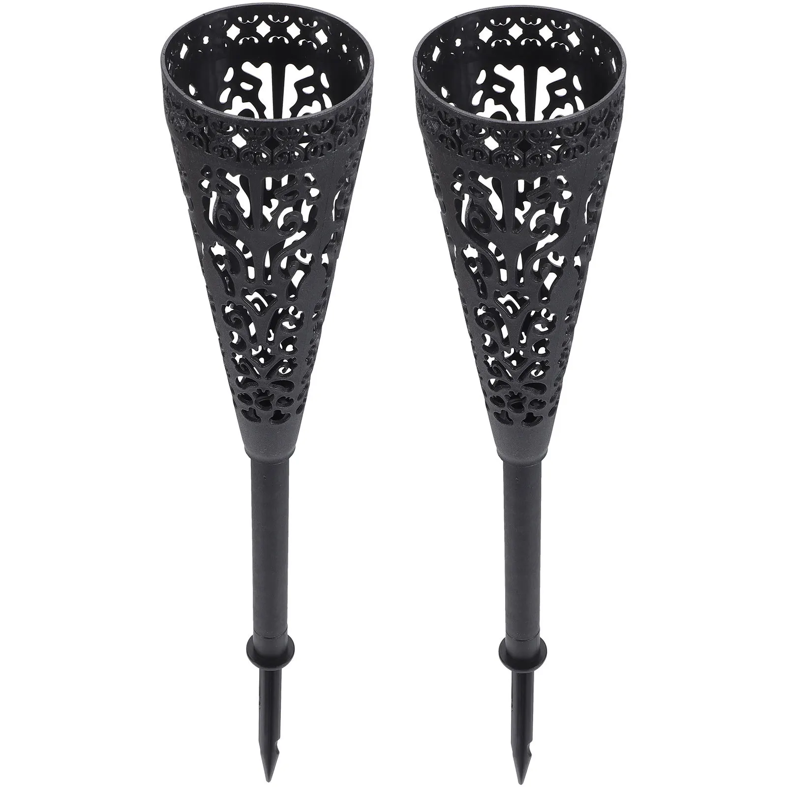 2 قطعة مزهرية مجوفة مقبرة البلاستيك القبر اناء للزهور سبايك الحديقة حديقة ديكور مقبرة زهرية حجر الرأس للقبوس