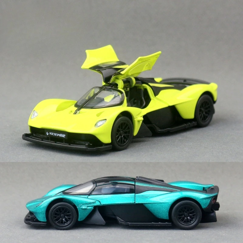 CCA Simulatie 1:39 Aston Martin Valkyrie Legering Model Auto kinderen Speelgoed Voertuig Pull Back Diecast Miniatuur Voiture Home Decor