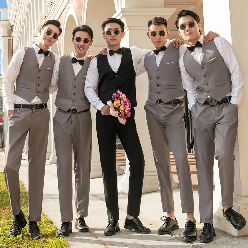 

Groomsmen suits Western-style brother suits groom wedding suits suits men's shirt vest three-piece suits suits summer C2099