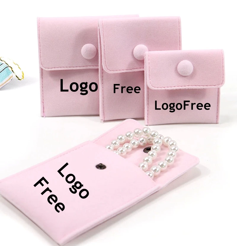 

50pcs Custom Logo Free 9Colors ewellery Pouch Packaging Bag Soft Velvet Gift Bracelet Necklace Earrings Rings Storeage