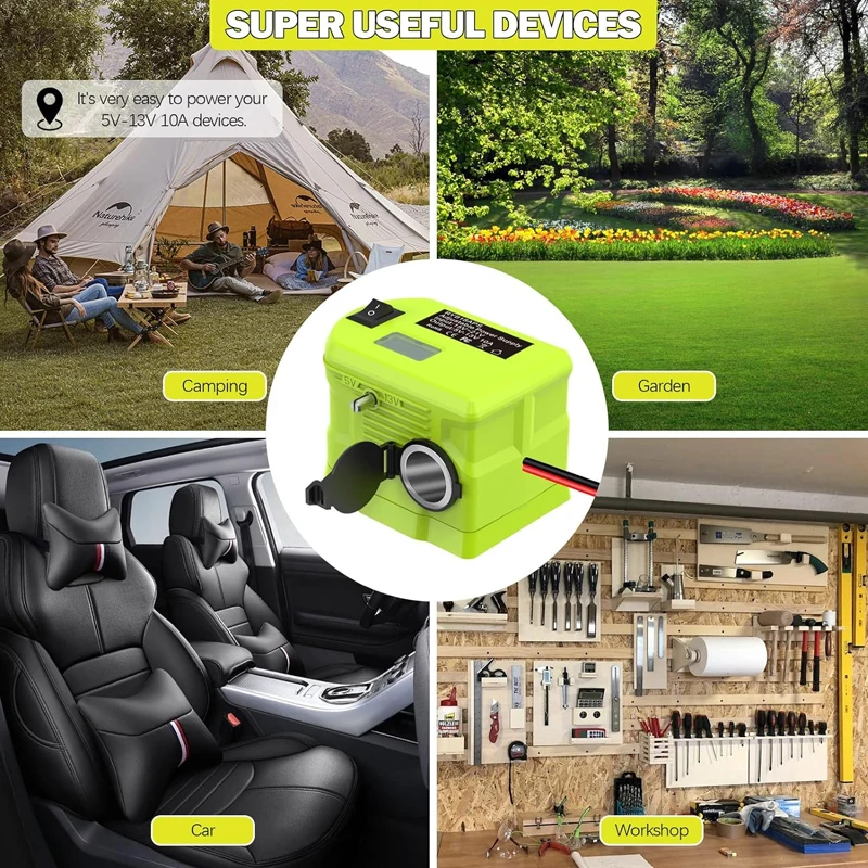 Для Ryobi 18 В литий-ионный аккумулятор 18 В до 12 В понижающий преобразователь адаптер силового колеса редуктор напряжения трансформатор для автомобильной техники