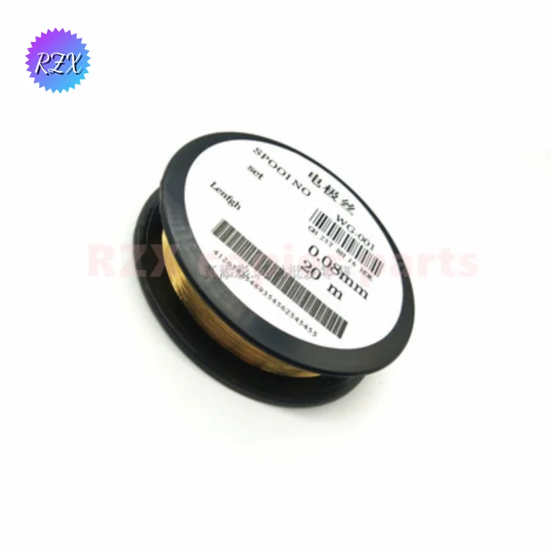 Compatible 0.06mm 0.08mm 0.1mm Golden Wire Electrode Wire for Ricoh Konica Minolta Toshiba Corona Wire 20m Copier Printer Parts