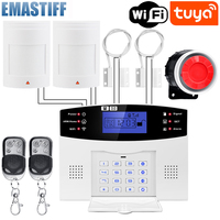 TUTA Smart Home WIFI Home Alarm GSM Wireless House Alarm For Garage And Residential Burglar Security Alarms Support Samrt Life