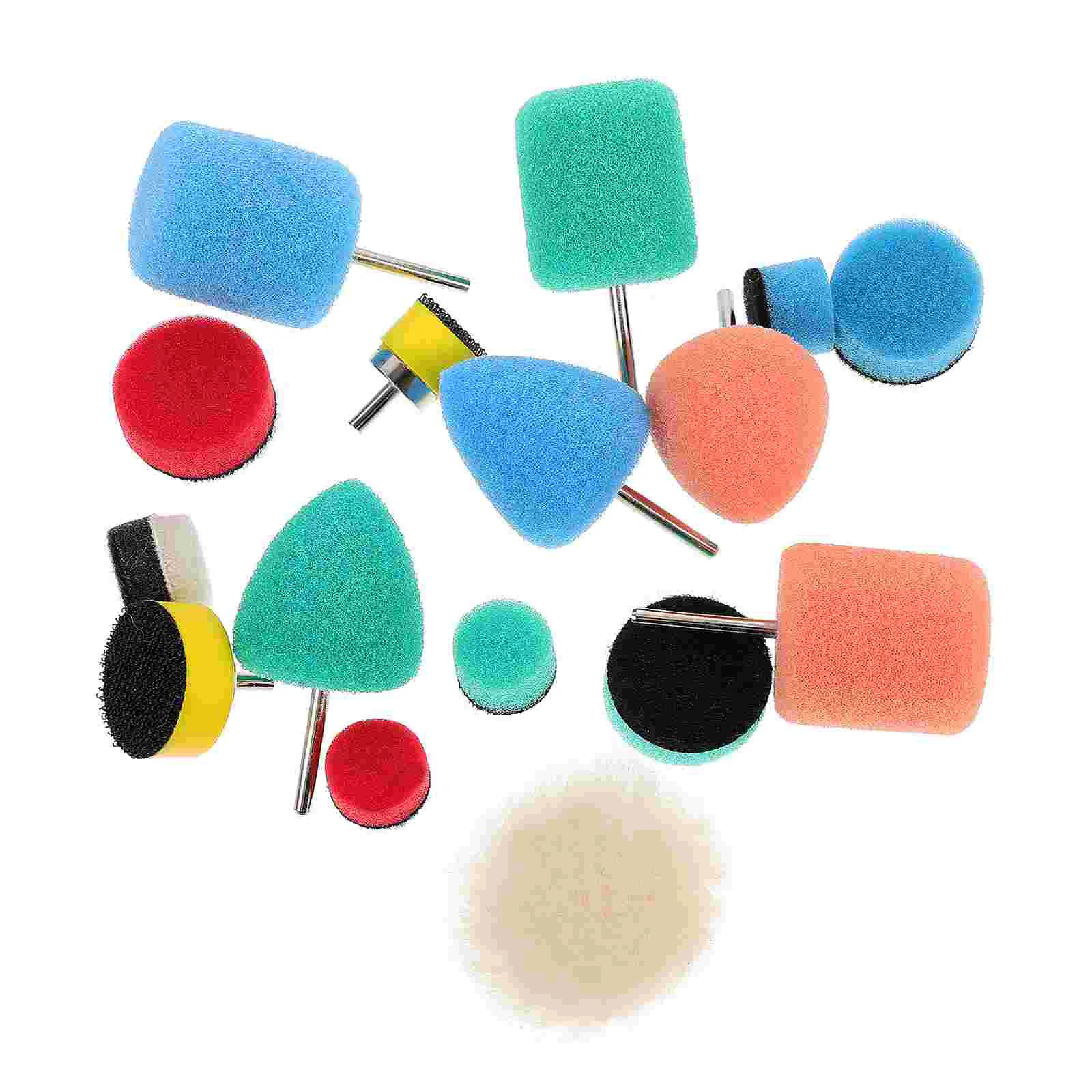 16 Pcs Polishing Sponge Polisher Equipment Automotive Suite Mop Buffing Wheel Drill Kit Vehicle Pads Wheels Car