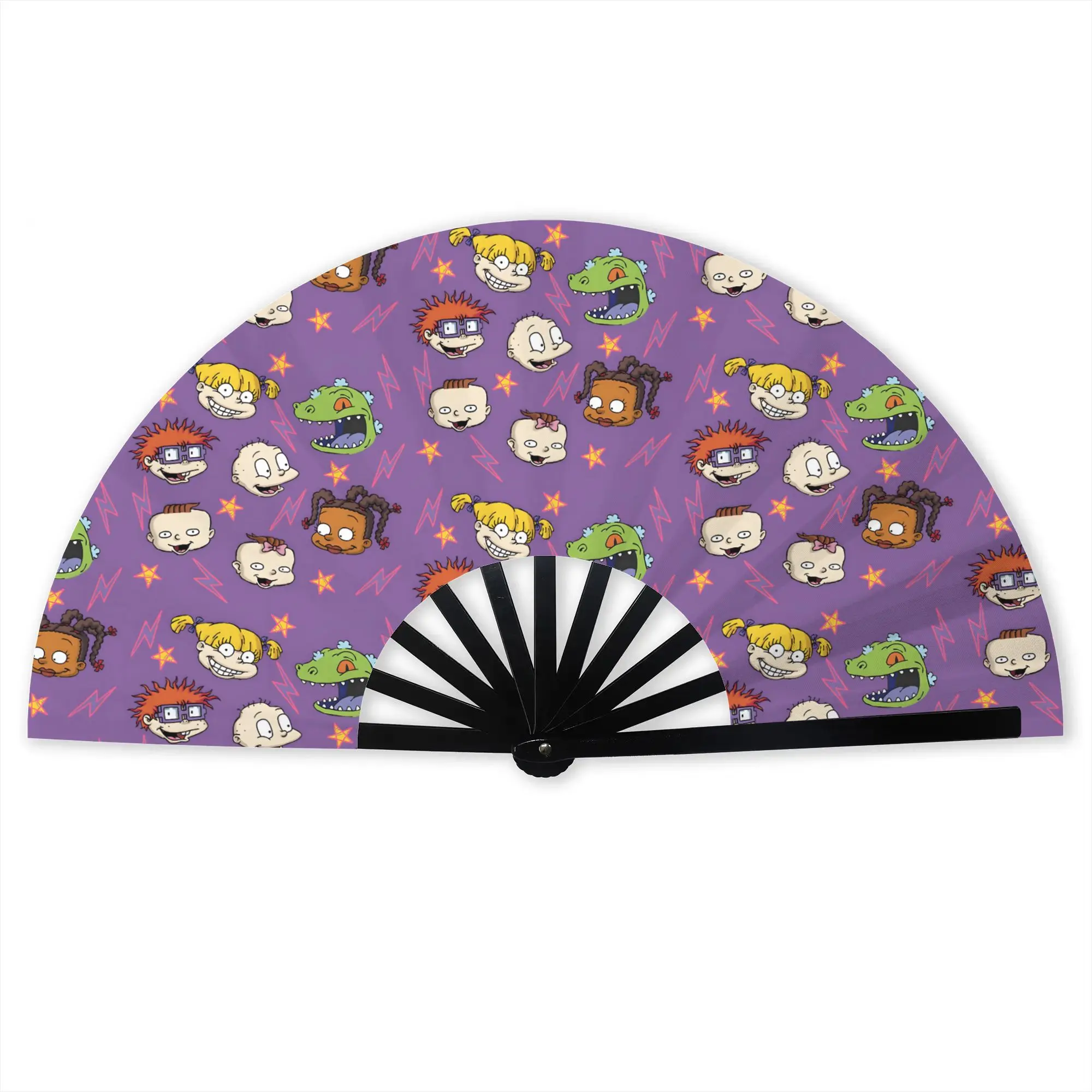 T.V R-Rugrats Hand Fan Promotional Gift Event Souvenir Adventure Durable Folding Fans Novelty Bulk Pack Fan