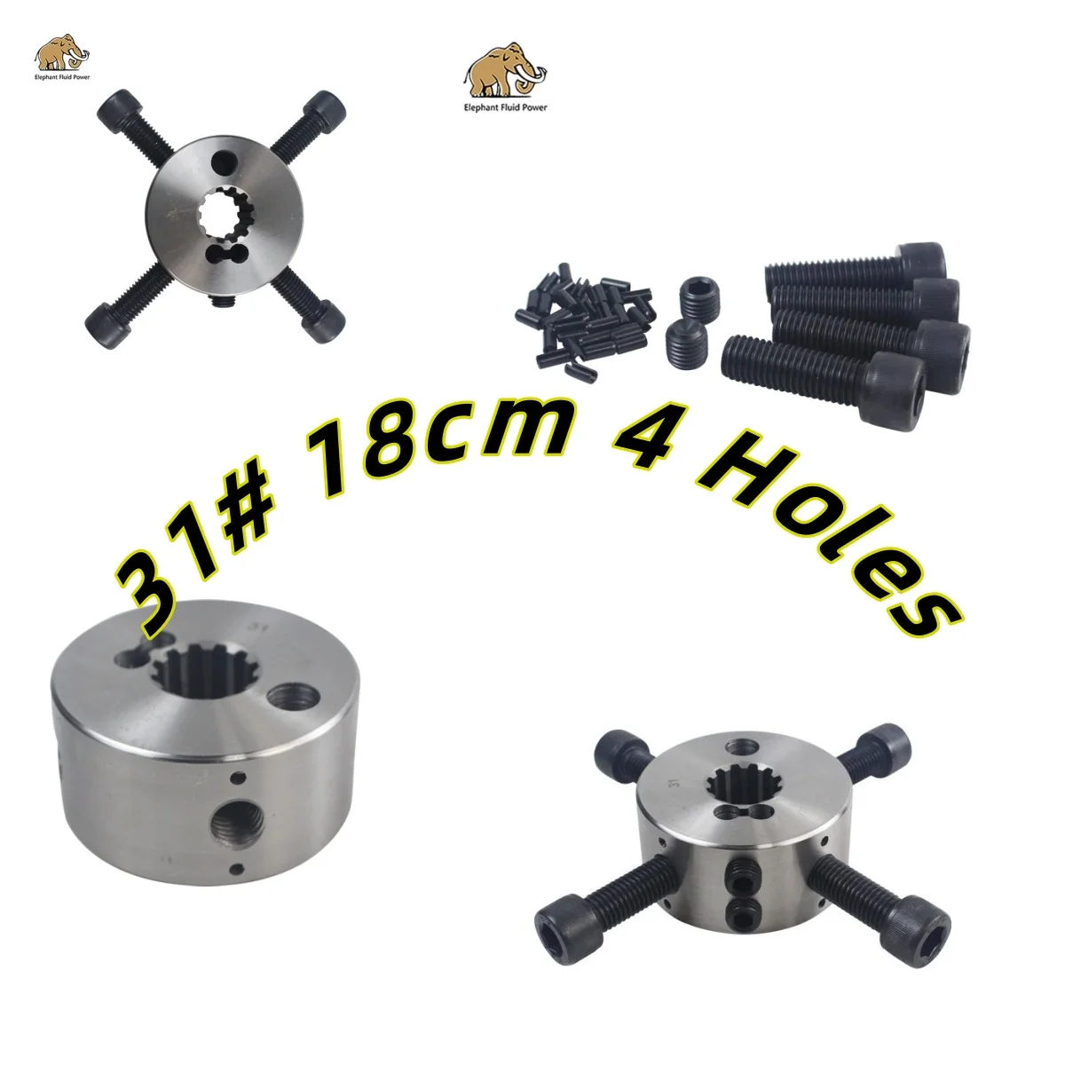 

In stock EXCAVATOR main Pump Connection Glue Spline 31# 18cm 4 Holes 12T 100*35*31*50