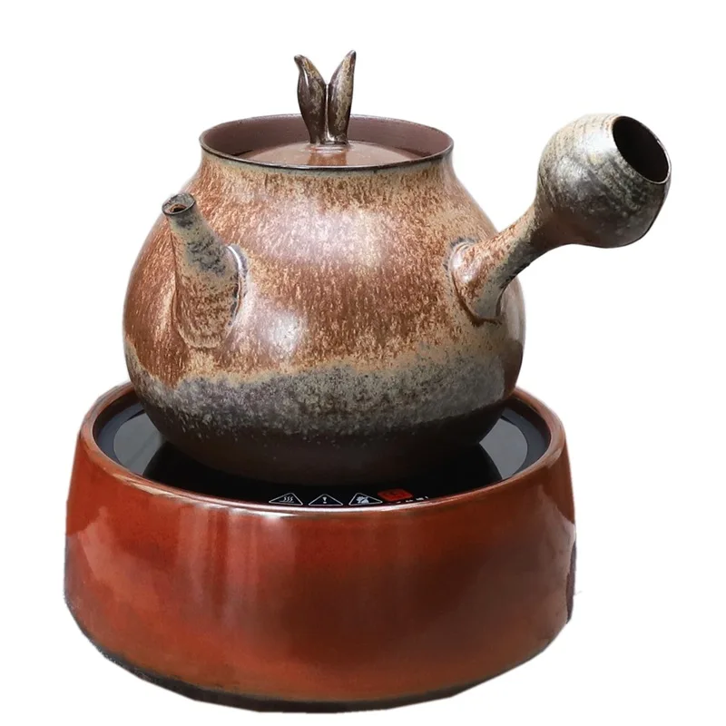 

Red clay sand kettle, side handle tea kiln, kung fu tea maker