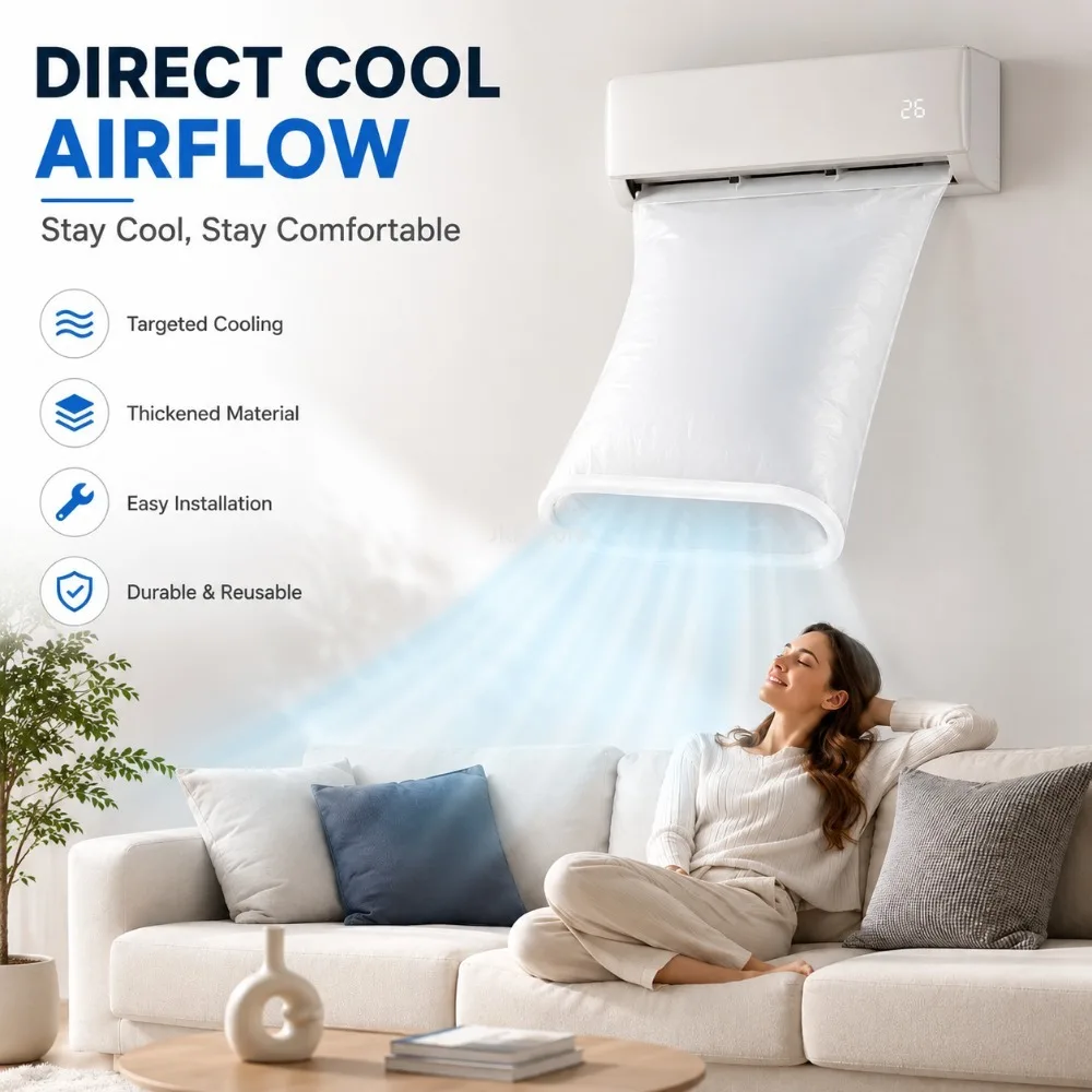 5M 10M 20M Flexible Air Conditioner Duct Bag Thickened Cooling Pipe for AC Ventilation Air Transfer and Blowing Use