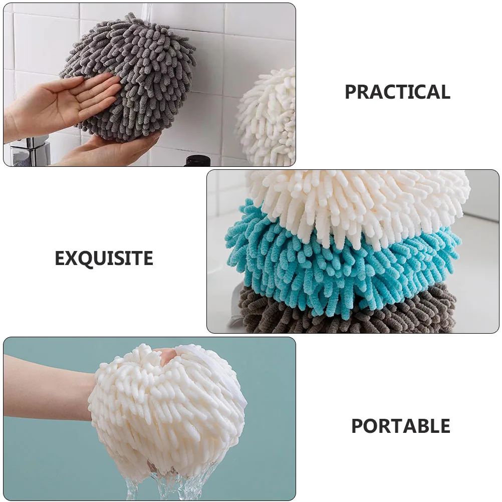 

3Pcs Creative Towel Balls for Hands High Absorbency Fast Evaporating Ideal for Kitchen Bathroom and Office Space