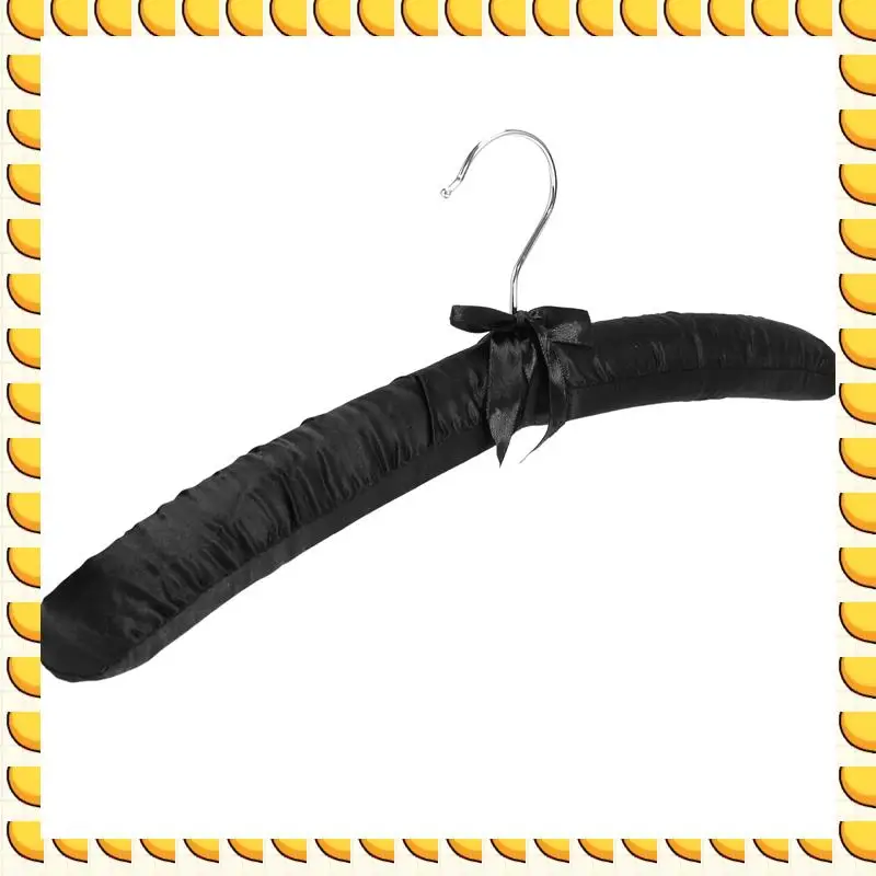 

BAAU 17 Inch Large Satin Padded Hangers,Silk Hangers For Wedding Dress Clothes,Coats,Suits,Blouse (Black,25 Pack)