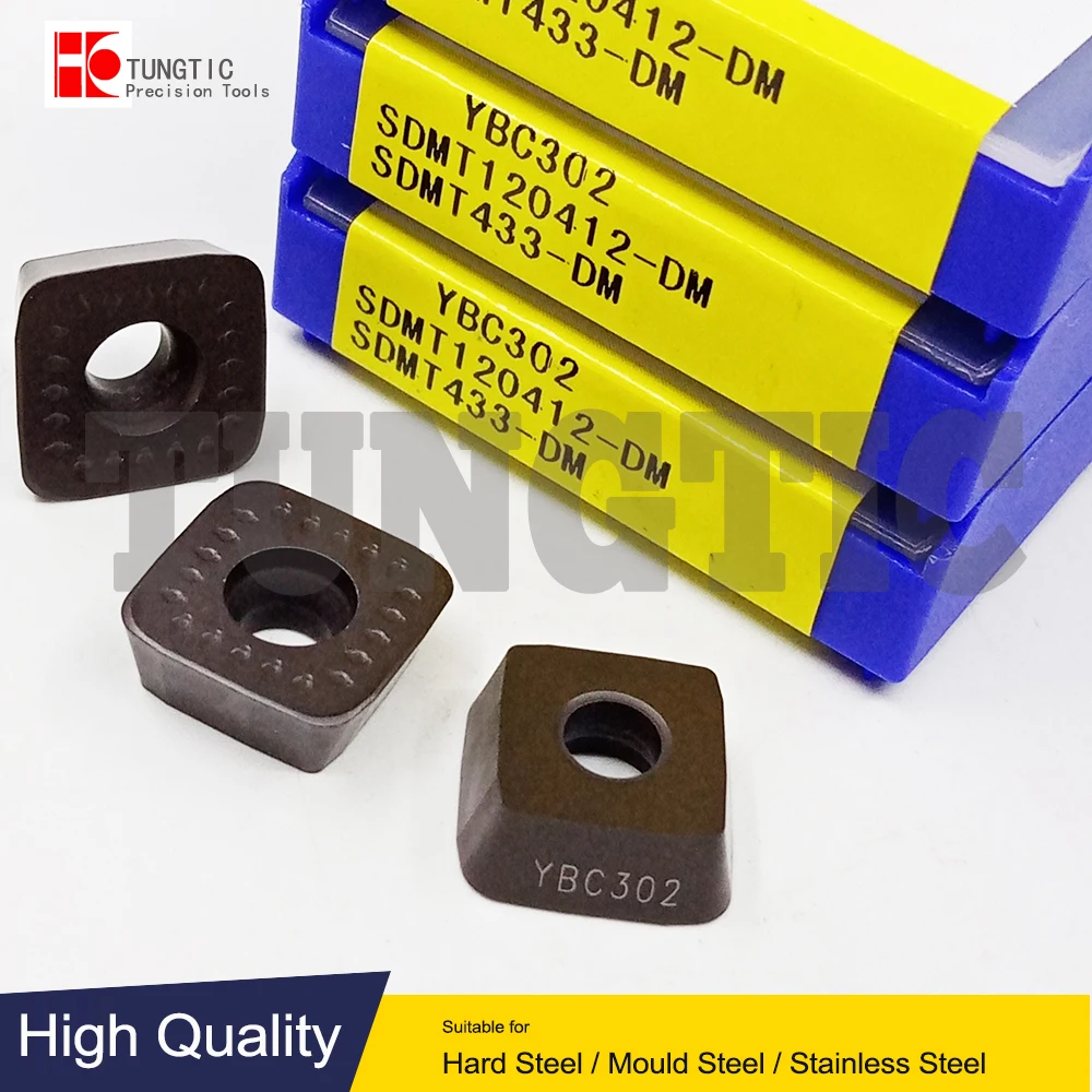 

SDMT120412-DM YBC302 SDMT12 YBM351 YBG205 SDMT 120412 DM Milling Cutter CNC ToolS Lathe Machining Metal Turning Inserts