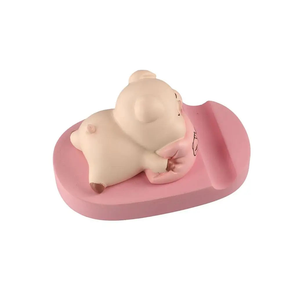 

Cute Resin Mobile Phone Stand Figurine Model Support Animal Phone Holder Pig Shiba Inu Phone Bracket Creative Gift
