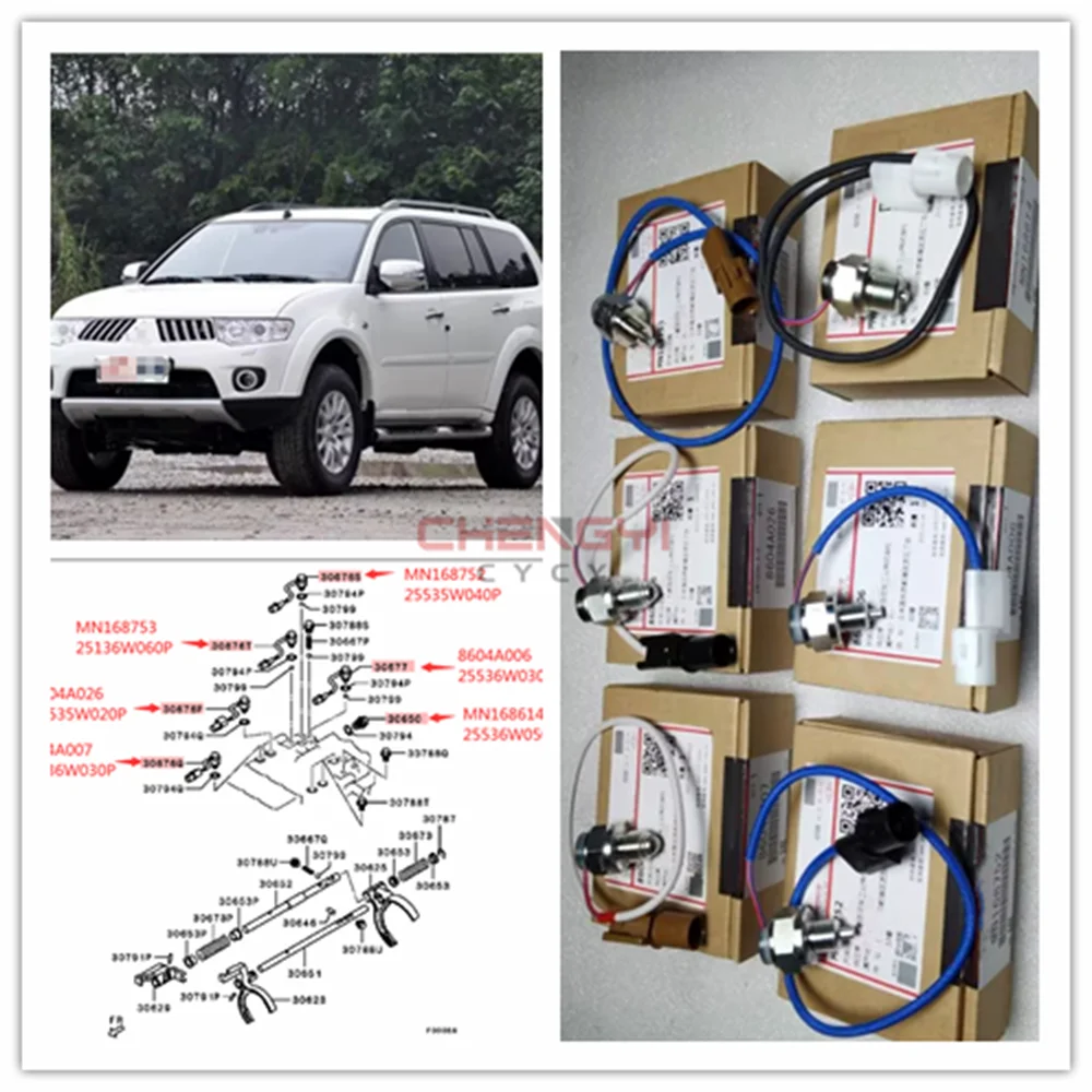 

One Set *6 Transfer T/F Gearshift Position Control Switch Transfer Case Switch For Pajero Sport Montero KB4T KB8T KH4W KH6W KH9W
