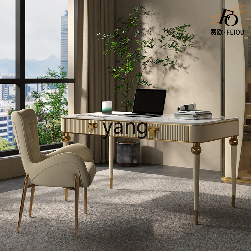 

LHH marble slate household high-end modern fashion negotiation table writing desk