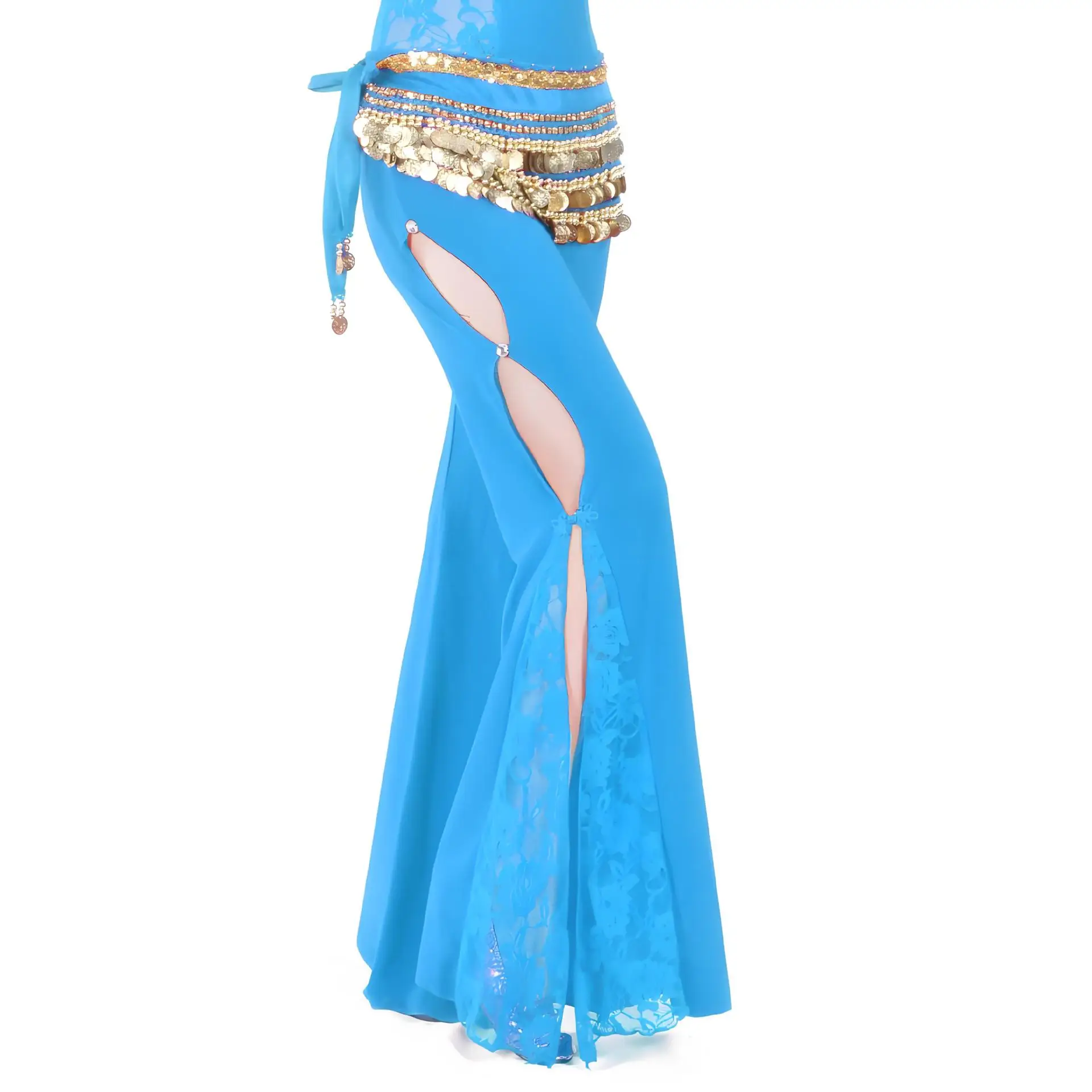 Dancer side slit lace pants Belly dance pants Belly dance practice pants Practice pants Lace lace