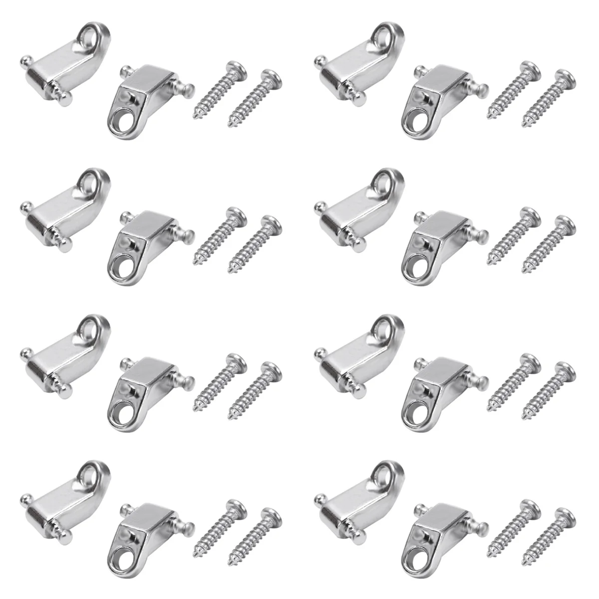 

A71P 16 Pcs Electric Guitar Roller String Tree String Retainer - Silver