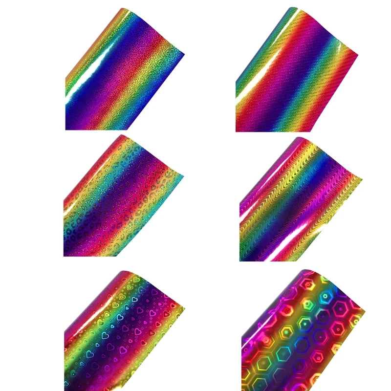 Rainbow Pattern Self Adhesive Craft Vinyl DIY Decoration for Decals Signs