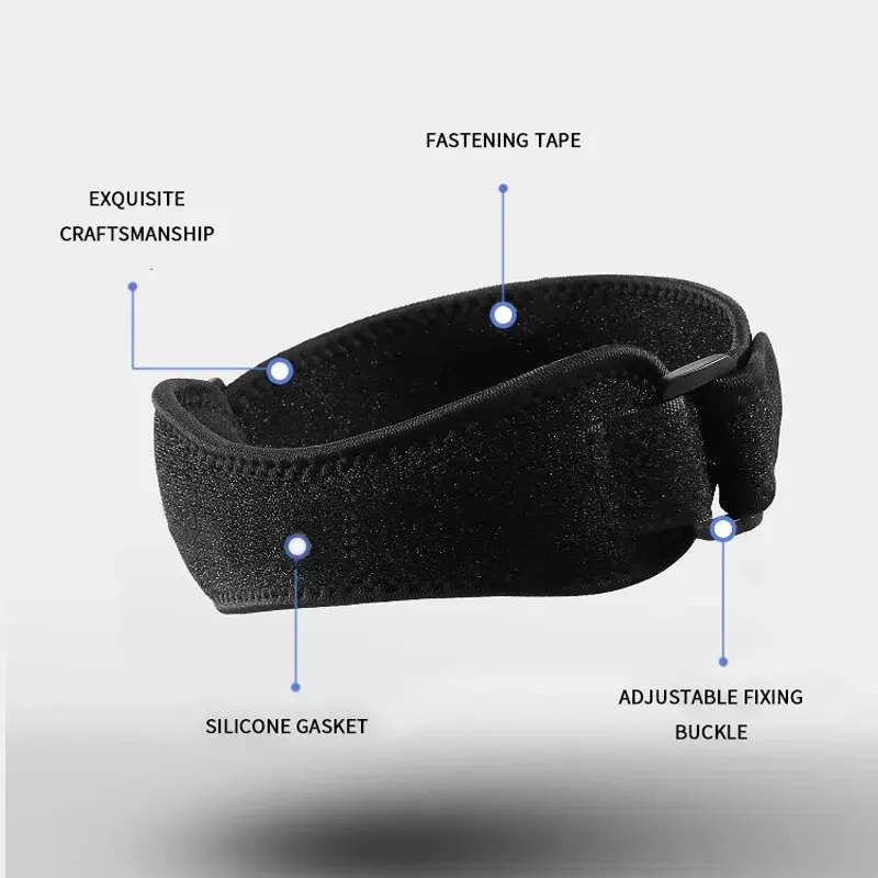 Free Size Adult Run Use Neopreene Knee Protector Brace Patella Support Strap for Pain Relief Adjustable Patellar Tendon Band