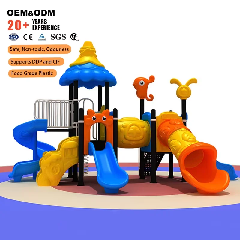 Jungle Themed Outdoor Playground Slide Combo For Preschool Residential Communities Parks And Real Estate Projects